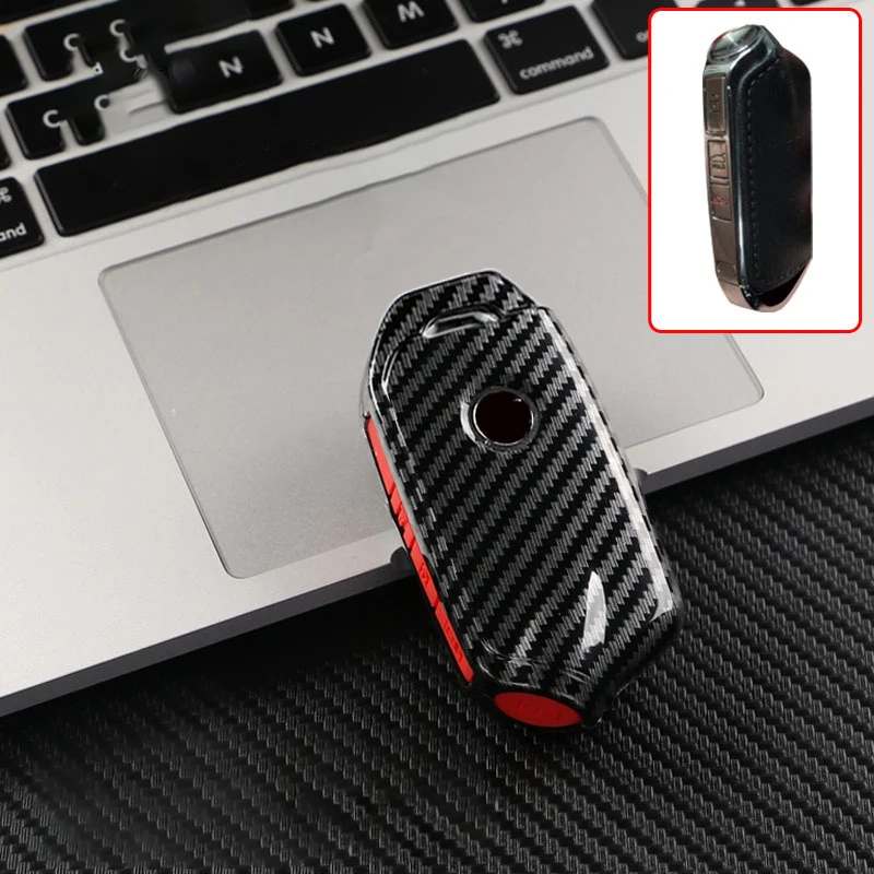 Carbon car key case For Kia Sorento MQ4 NQ5 Sportage Soul Telluride Cerato K5 K8 K900 Stinger Kawa K7 Premium Carnival Seltos EV