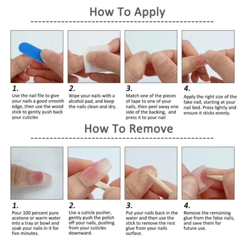 24-częściowy zestaw do manicure z krótkimi paznokciami dociskanymi, wysyłka losowa, francuskie sztuczne paznokcie z cyrkoniami, pełne pokrycie, paznokcie do noszenia.