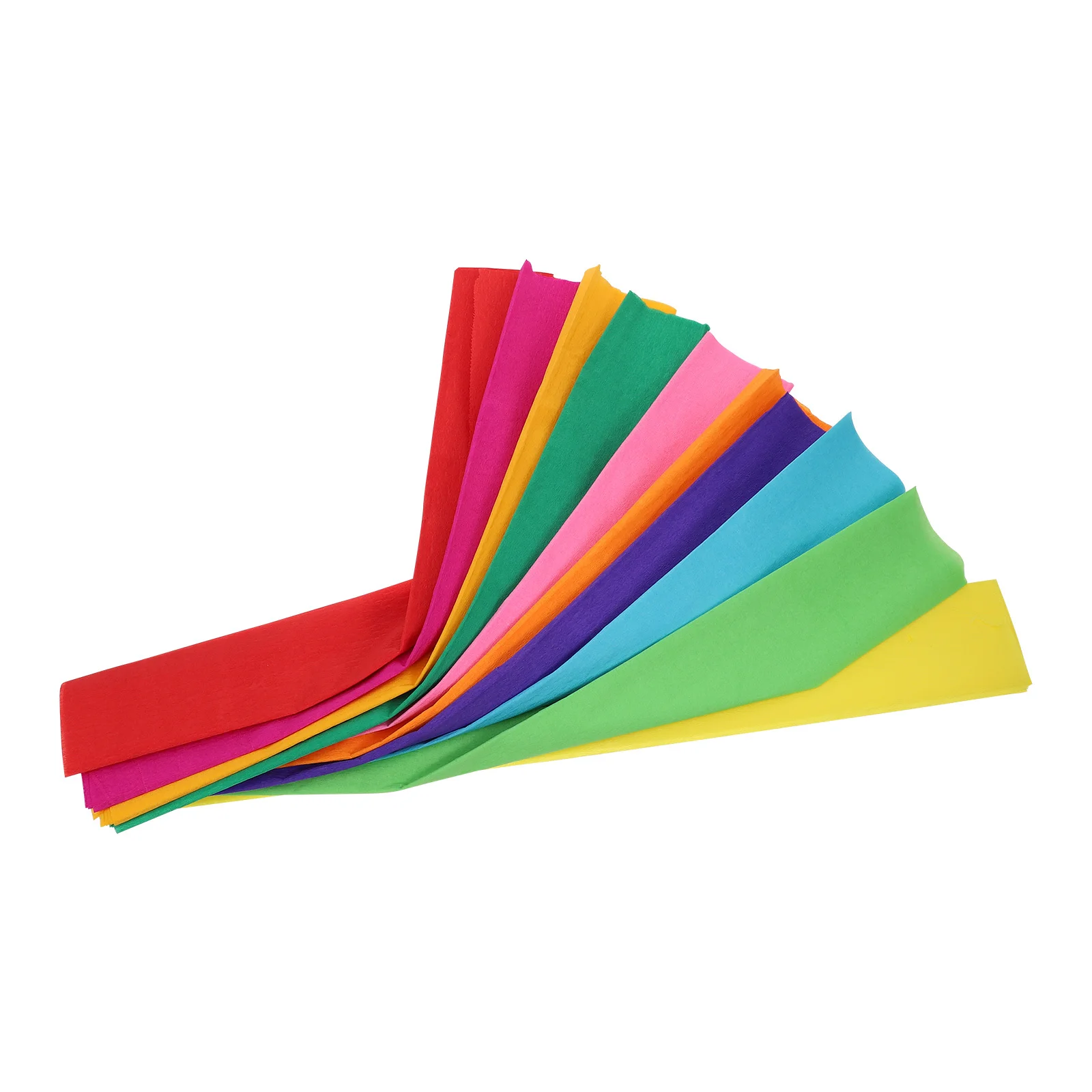 100 Sheets Crepe Paper Set Assorted Colors Bright Flexible Safe for Kids DIY Handmade Paper Crafts Flower Making Material