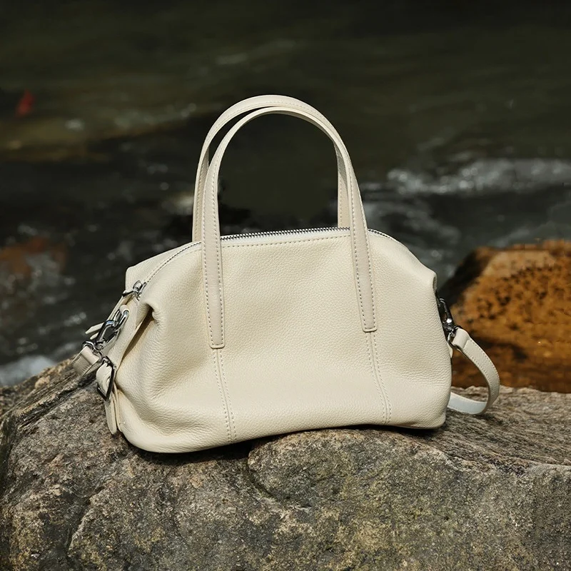 Women's Handbags 2026 New Arrival Genuine Leather Shoulder Crossbody Bag Female Elegant Work Commuter Fashion Top-Handle Bags