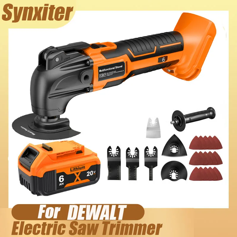 

Многофункциональный осциллирующий инструмент для аккумулятора DEWALT DCB200 18В, 6 скоростей, беспроводная электрическая лопата, инструмент для резки, полировки, пила по дереву, электроинструмент