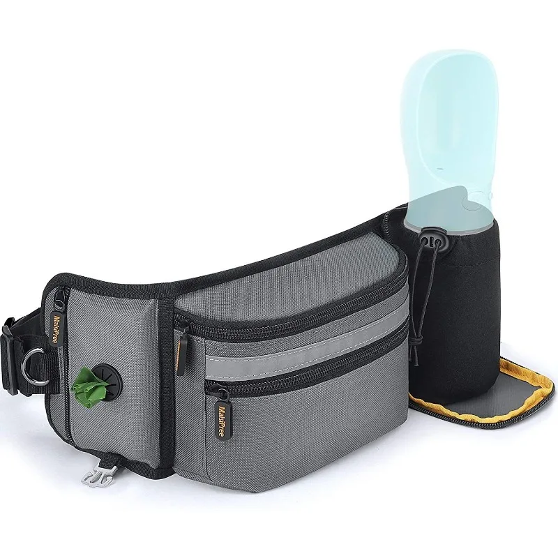 New Dog Training Walking Bag Hand Free Treat Pouch Running Waist Bag Pet Puppy Train Snack Feeder Pocket Dog Bowls Water Cup Bag