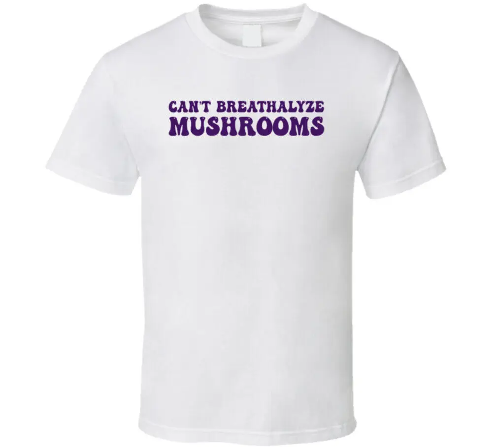

Белая футболка Can't Breathalyze Mushrooms