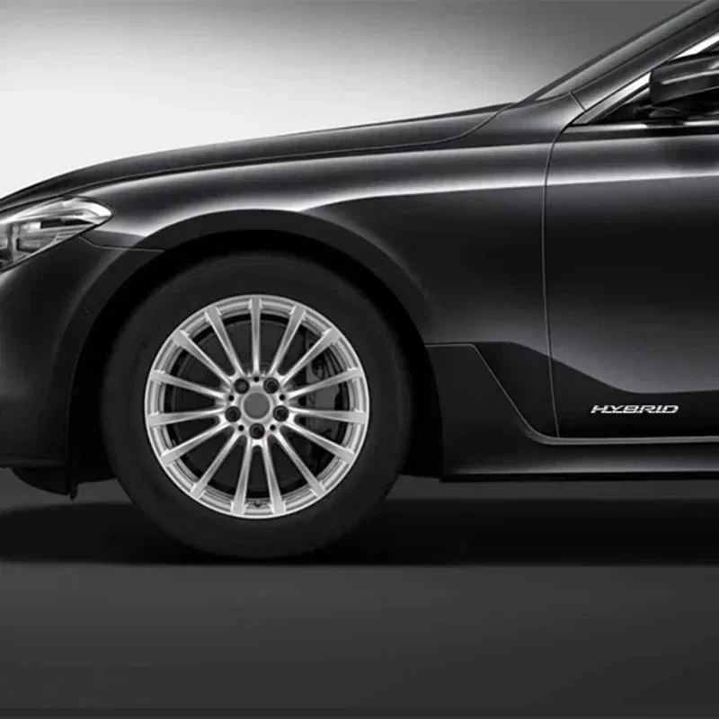 Metal Emblem Car Sticker Hybrid Badge Decal Body Trunk Decor for Lexus LS RX ES IS NX GX GS F SPORT Glossy Black Accessories view 5