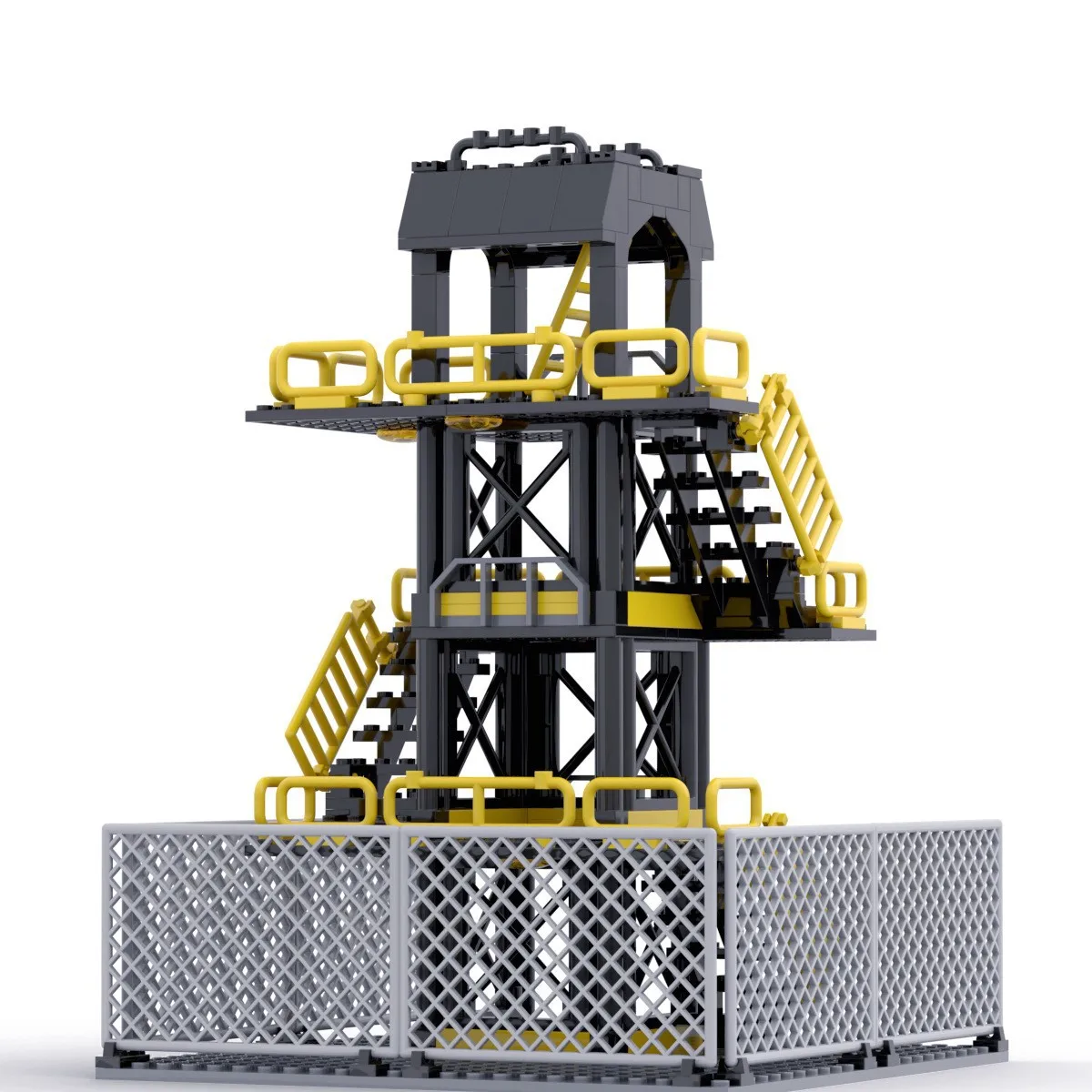 Military Armed base watchtower elevated observation tower Building Blocks compatible with Major Blocks Brand DIY assembly toys