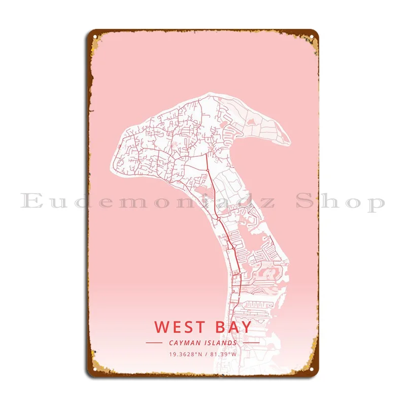 West Bay Cayman Islands Metal Sign Poster Pub Decoration Custom Personalized Bar Tin Sign Poster