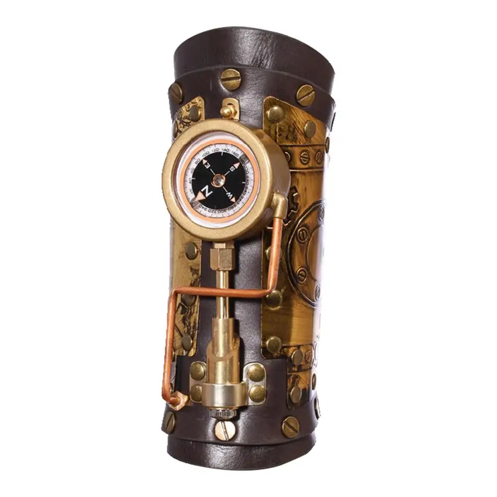 Steampunk Arm Sleeve with Mechanical Compass for Punk Cosplay Party Festival