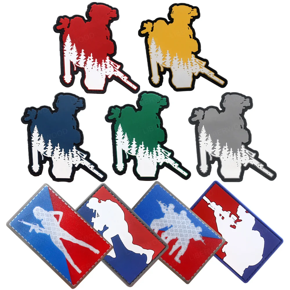 Parche de francotirador de soldado Major Lauge, insignia táctica de Kicker, apliques MLD, uniforme, mochila, emblema decorativo, brazalete