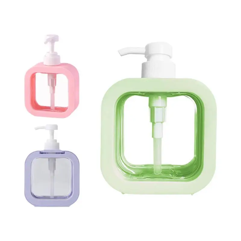 Bathroom Soap Dispenser Refillable Bottle Container Hand Soap Dispensers 300ml Push-Type Soap Pump Bottles for Face Cream Liquid