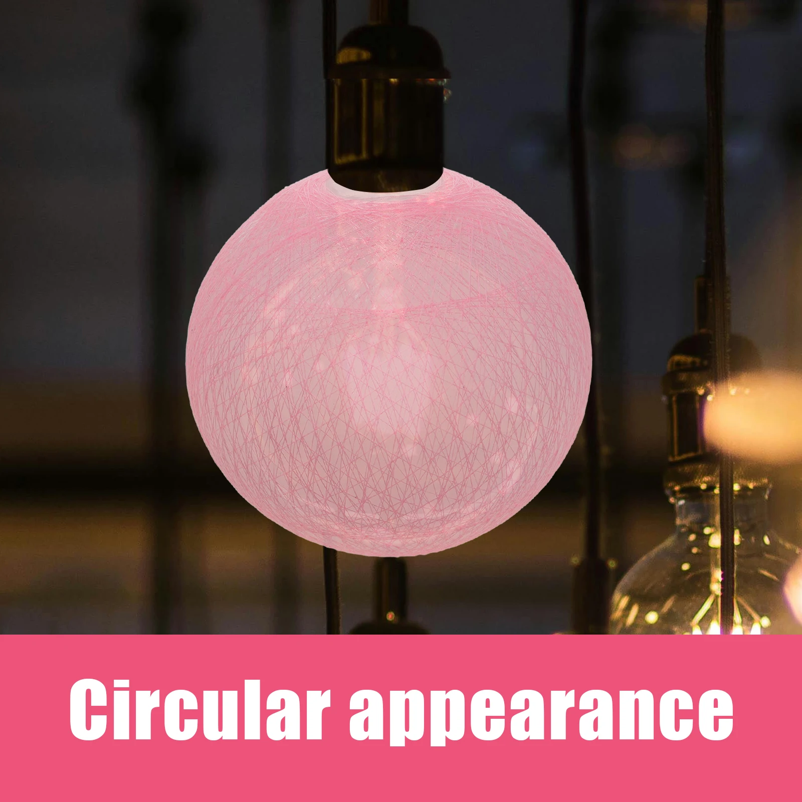 

Globe Lampshade Plastic Round Ball Decorative Pendant Light Shade Easy Install G9 Thread Durable Home Decor Globe Lamp Shade
