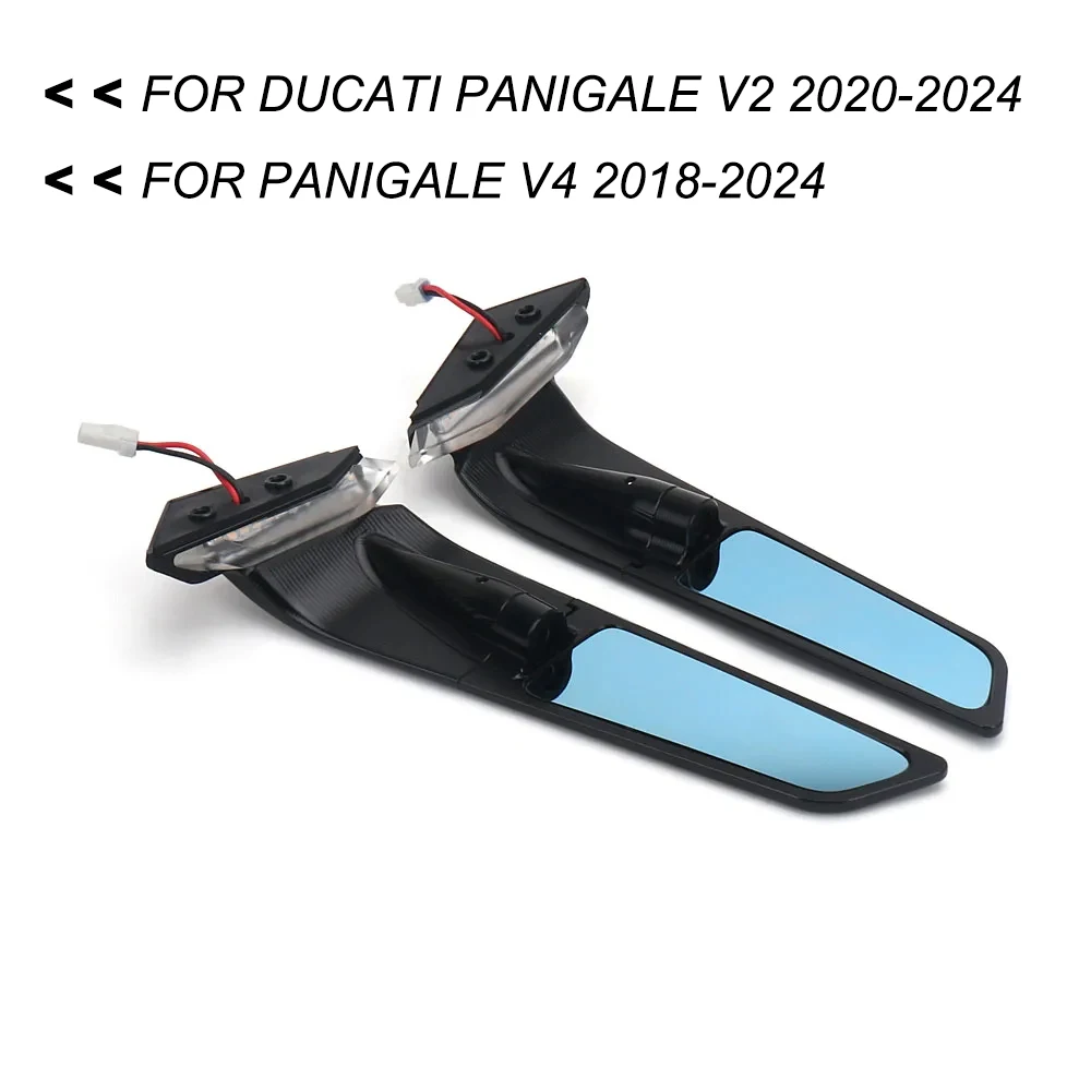 

NEW Motorcycle Accessories Mirror Wind Adjustable Rotating Rearview Mirror With Light For YAMAHA YZF R7 2021-2025 YZF R6 YZF R1