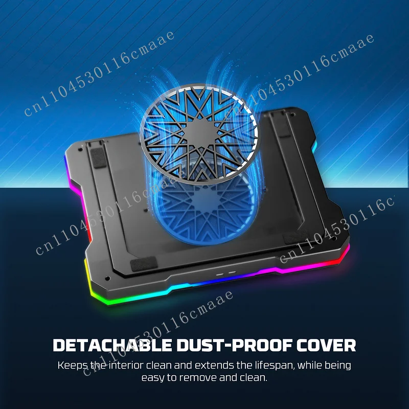 Fantech NC22 Luzes Estéticas Notebook Cooler Suporte para Notebook com USB Suporte para Laptop de Altura Ajustável com Ventilador de Refrigeração