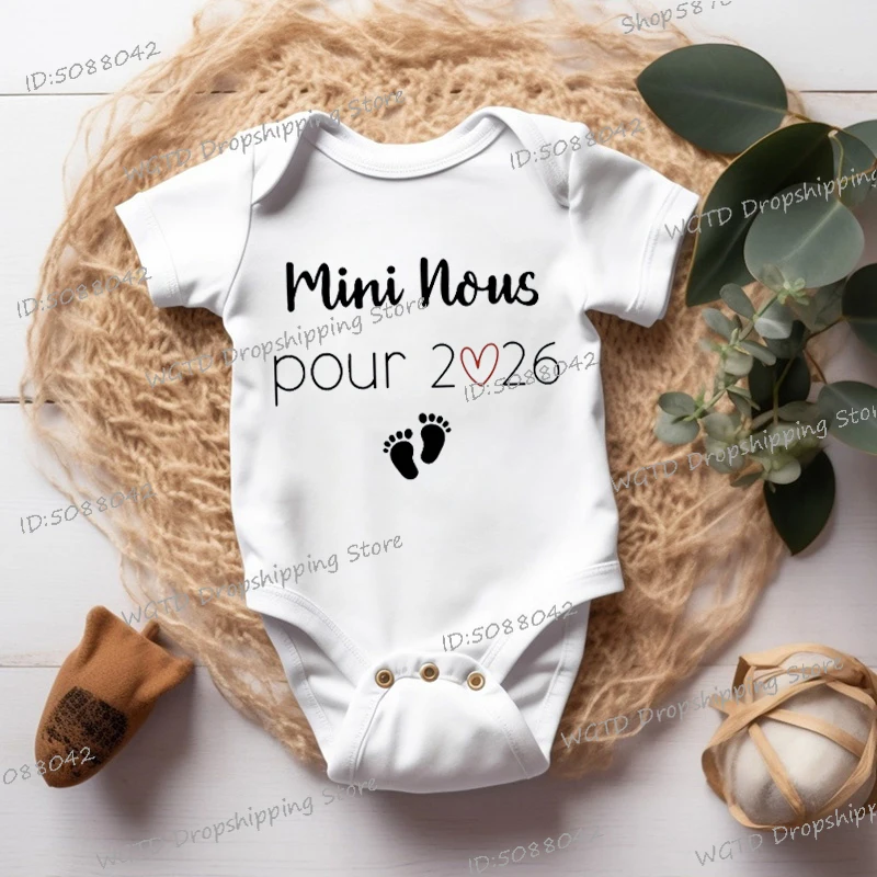 

Мини Nous Pour 2026, детская одежда для объявлений, боди для новорожденных, летние комбинезоны для мальчиков и девочек, одежда для беременных