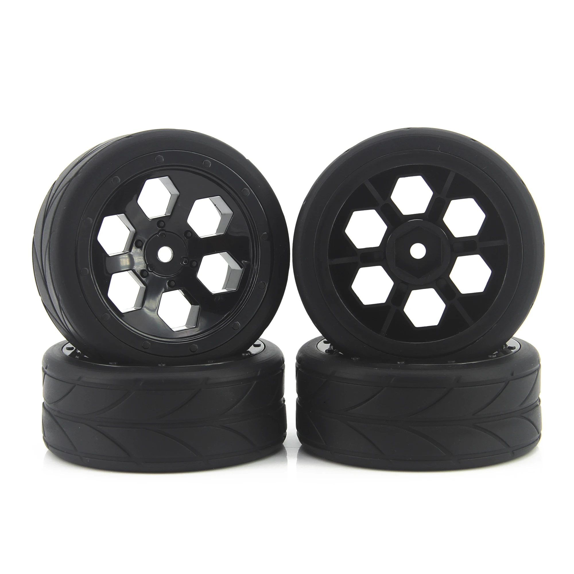 4PCS NEEBRC 65mm Rubber Tyre 1.9inch Wheel Rim Tires for 1/14 1/12 1/10 RC Drift Racing Car Wltoys 144001 HSP Children Toy Trx4m