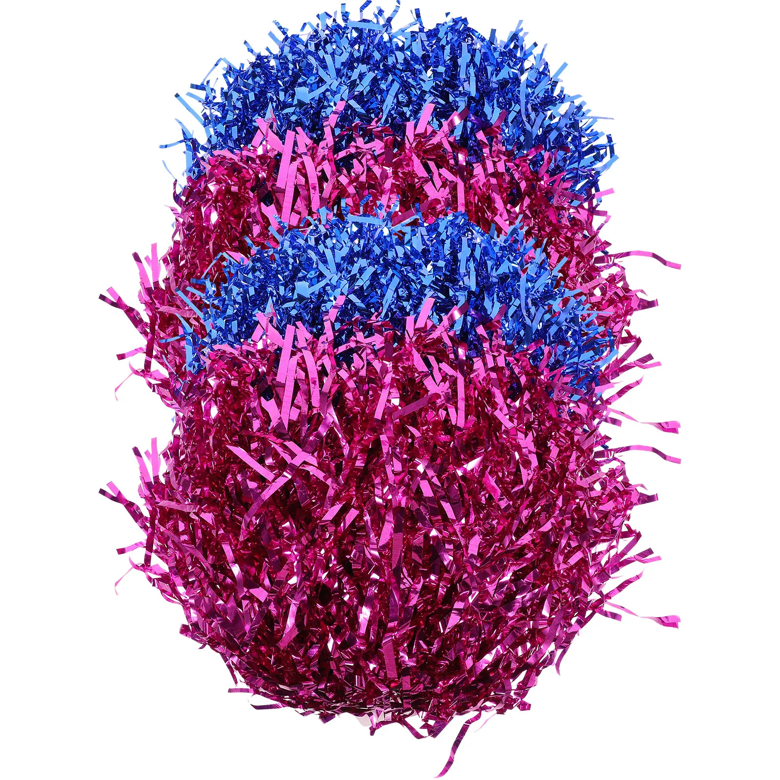 4Pcs Cheerleading Pom Poms Premium Colorful Sturdy Handles for Stage Festival Party Sports Cheering Props Cheerleading Pom Poms