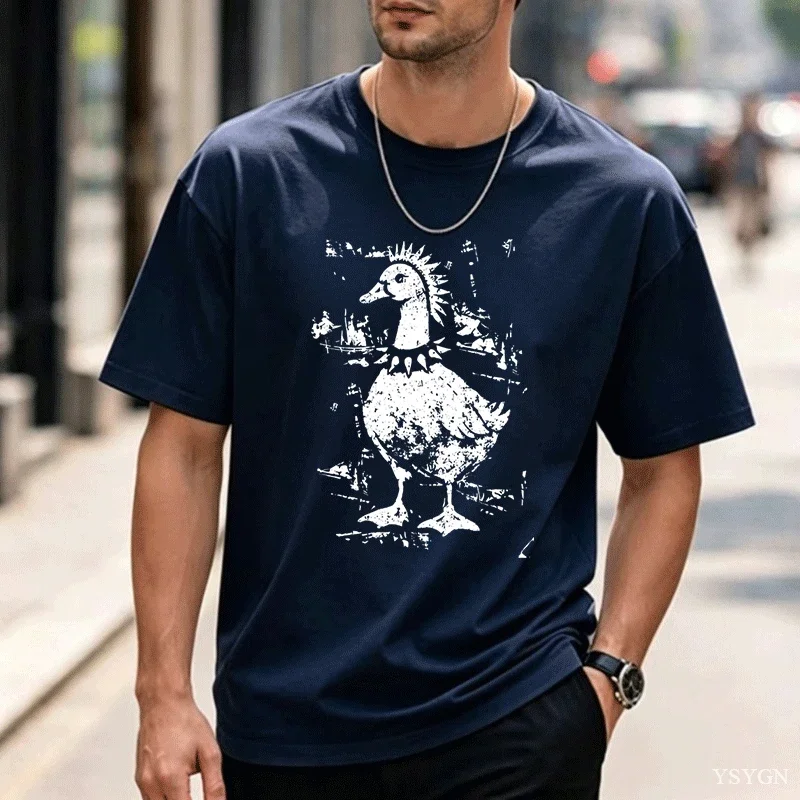 Vintage Silly Goose T-Shirt Womens Mens Comfortable Round Neck Printed Short Sleeve Tshirts Unisex Streetwear Clothes Tops