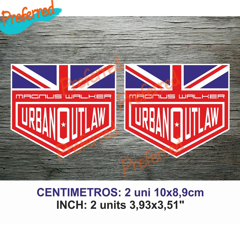 2x Sticker Vinilo Pegatina Decal Vinyl Aufkleber Magnus Walker Urban Out Law Outlaw - Customizable in Any Sticker Size