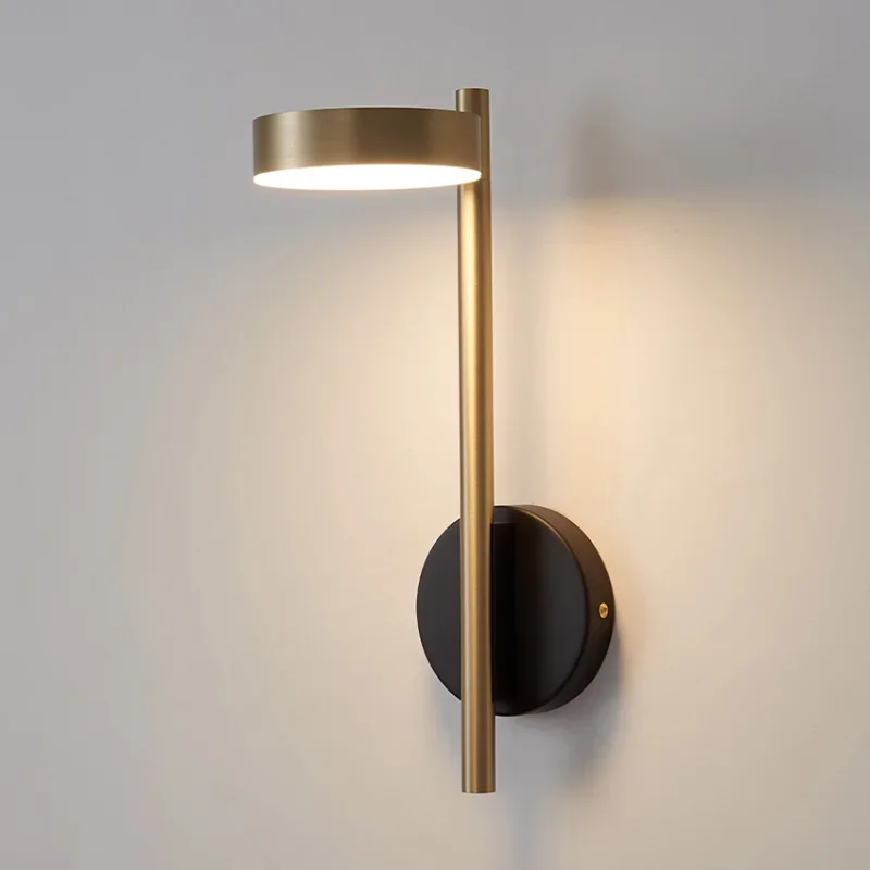 Lámpara de pared moderna y sencilla, luz nórdica de lujo, creativa, LED, Decoración de cabecera para dormitorio, sala de estar, estudio, puede girar