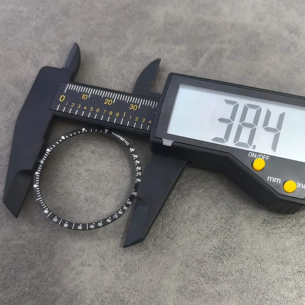 38.4mm * 34.2mm Aluminum Flat Bezel Compatible with 40-42mm Speed Master VK63 Watches Cases Replacement Bezel Accessories Watch