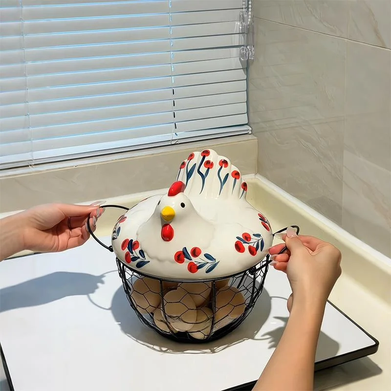 

Multi-Functional Cerc Metal Kitchen Storage Basket Egg Ginger Garlic Fruit Organizer Retro Sle Utili Basket Good Kitch...