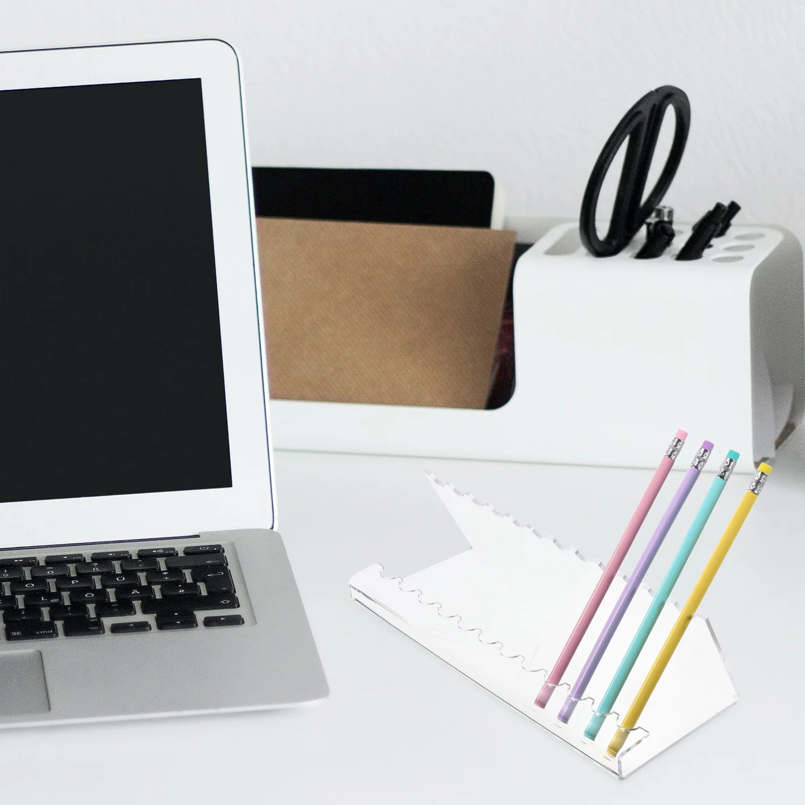 

Современная акриловая подставка для ручек и карандашей, прозрачный органайзер для ручек, экономящий место на столе, для хранения.