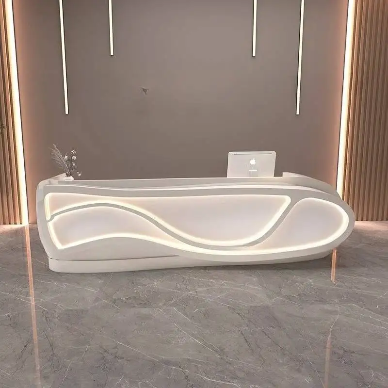 

Painting Front Reception Desks Company Simple Modern Office Reception Desks Creative Fashion Customized Medical Beauty Furniture