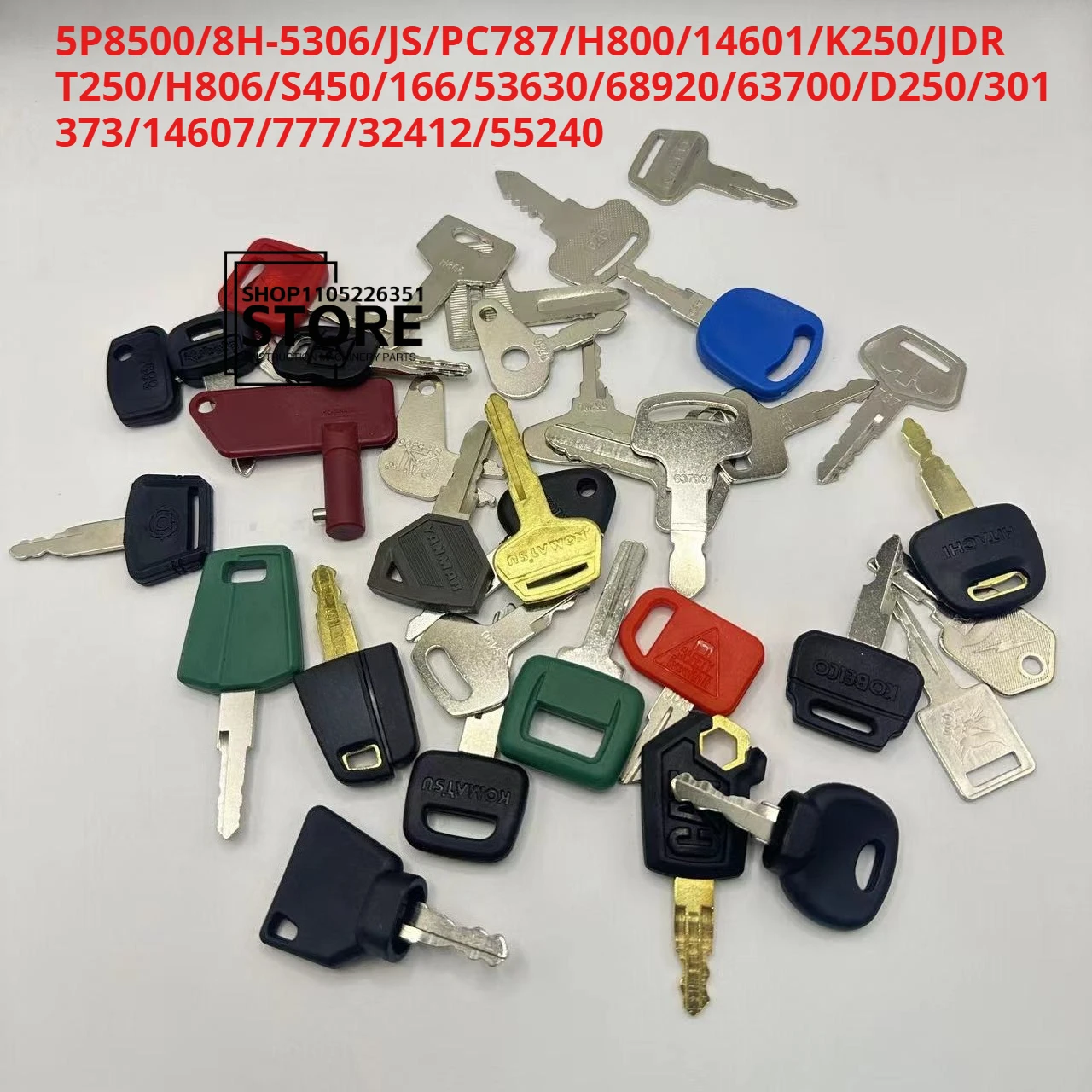 

Комплект из 50/35/25 ключей зажигания для экскаваторов H800, 34B0557, 5P8500, 8H-5306, Sany, Hitachi, Kobelco, Doosan, Liugong, Komatsu