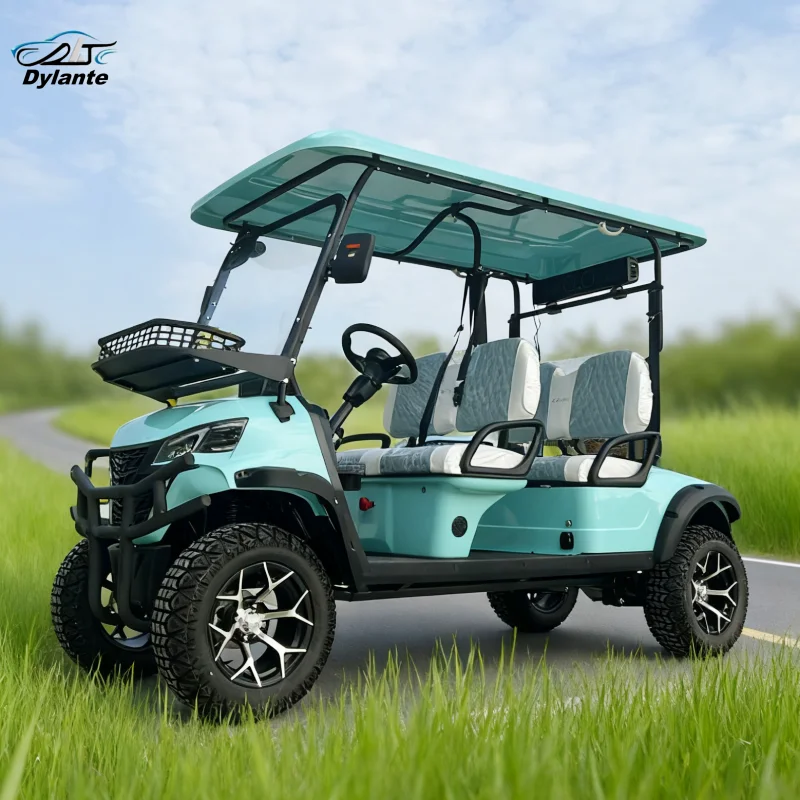 2025 Neues Modell Stil 2 4 6-Sitzer Sightseeing-Bus-Clubwagen mit 4-Rad-Scheibenbremsen Elektrischer Golf-Buggy-Jagdwagen