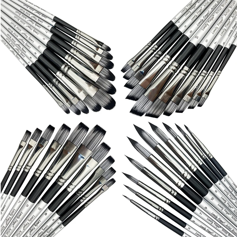 10/40-teiliges Nylon-Künstlerpinsel-Set zum Malen, Anfänger, professionelles Malen für Ölgemälde, Acryl-Aquarellmalerei