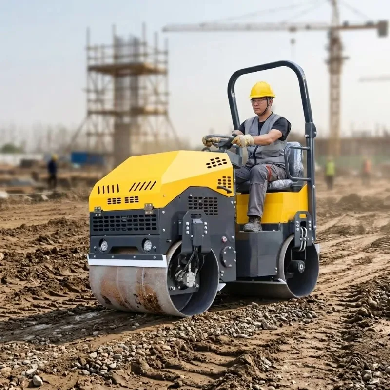 Mini Asphalt Roller Machine Hydraulic Vibratory Compactor For Road Maintenance And Pavement Construction