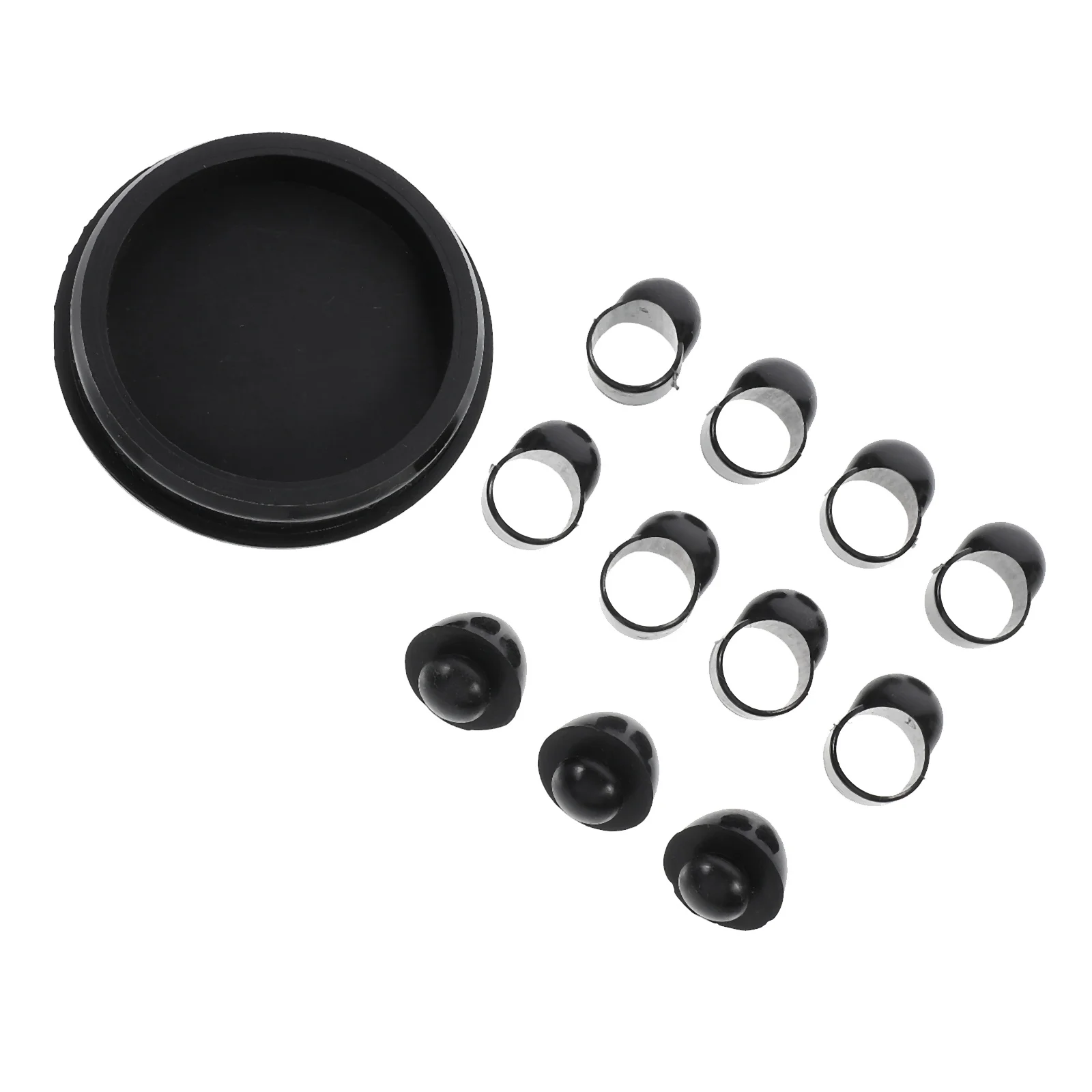 

Ethereal Drum Accessories Silica Gel Empty Drum Fittings Replacement Parts Foot Pads Buckles Black Easy Clean Convenient Storage