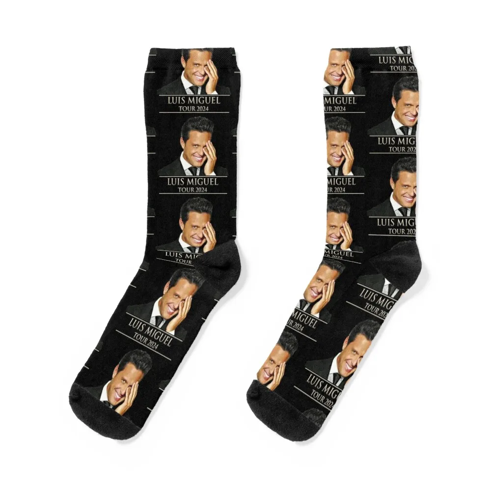 

LUIS MIGUEL TOUR 2024 Socks anti slip football with print Toe sports Heating sock Male Socks Women's