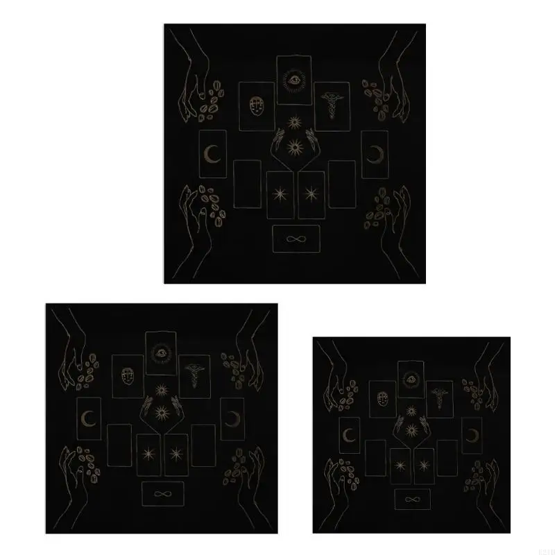   Divinations Tablecloth Card Mat Table Cover Astrological Oracles Pad Tarots Table Cloth Altars Cloth Board Game Pad