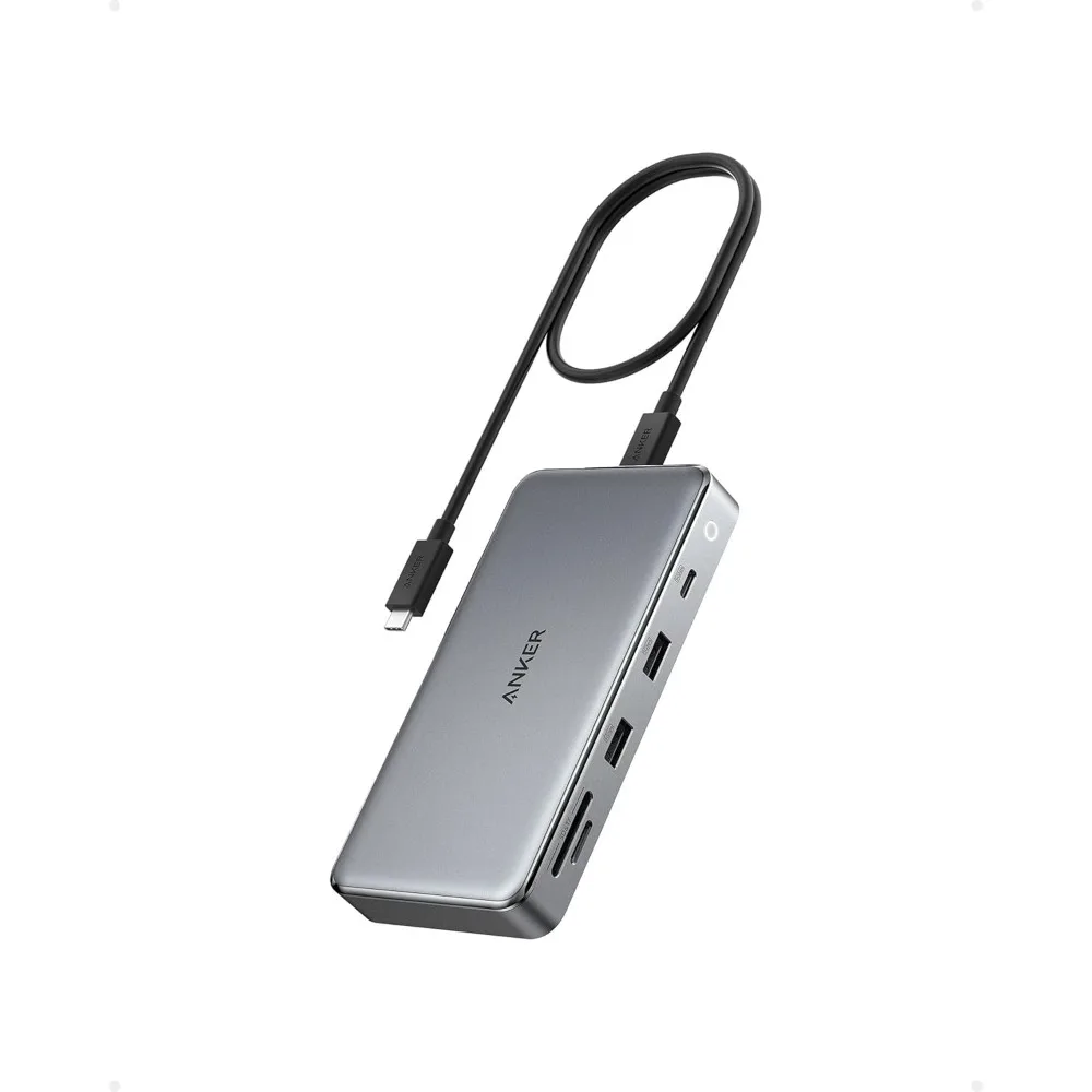 

10-in-1 USB-C Hub with Dual 4K HDMI, 100W PD Charging, 5Gbps Data Ports for Laptops and MacBooks