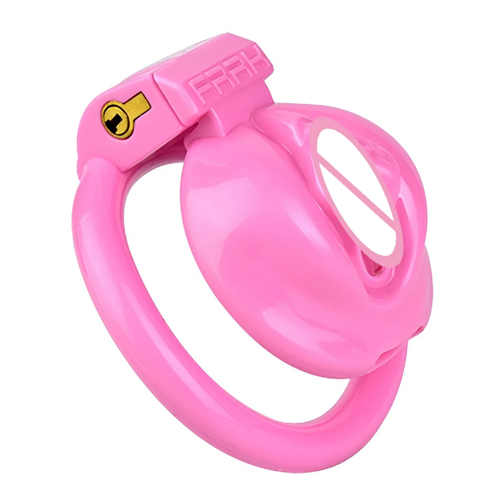 FRKO Pink Black Pussy Lightweight Femboy Chastity Cage Device With 4 Penis Rings Cock Lock Sex Toys For Couples Male To Female