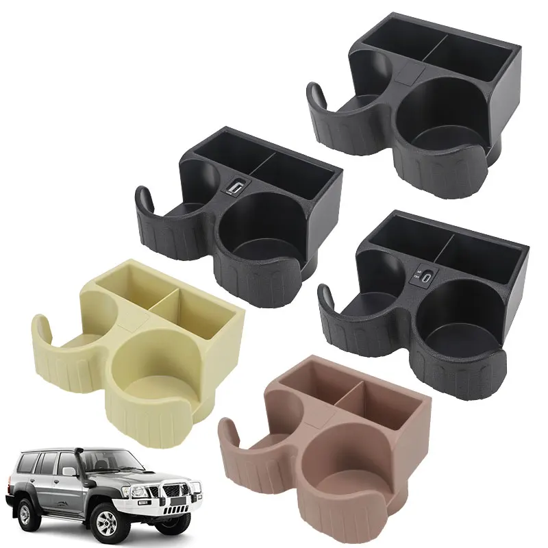 

Черный/бежевый/коричневый автомобильный подлокотник, держатель для чашки с водой, термостойкий держатель для напитков FYE727069 FYE727068 для Nissan Patrol Y61 1997-2016