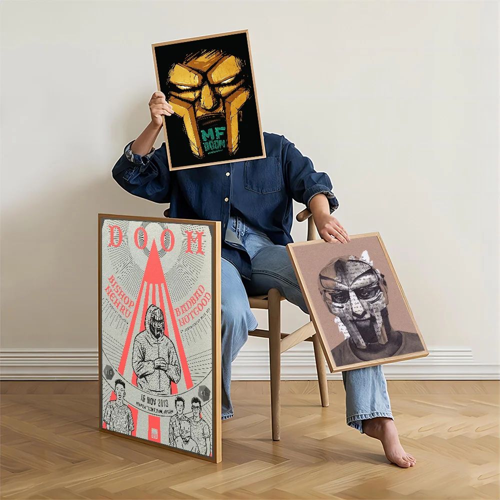 Madvillain MF Doom Madlib Movie Sticky Posters Whitepaper Sticker DIY Room Bar Cafe Posters Wall Stickers