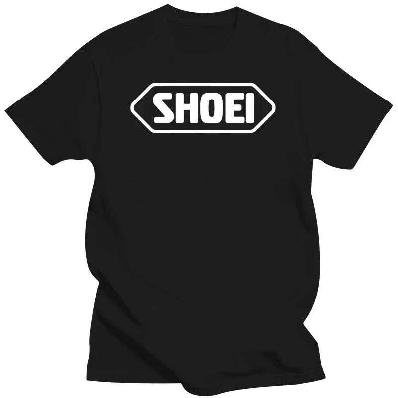 Shoei Helmet Logo Men's Black T-shirt Heavyweight