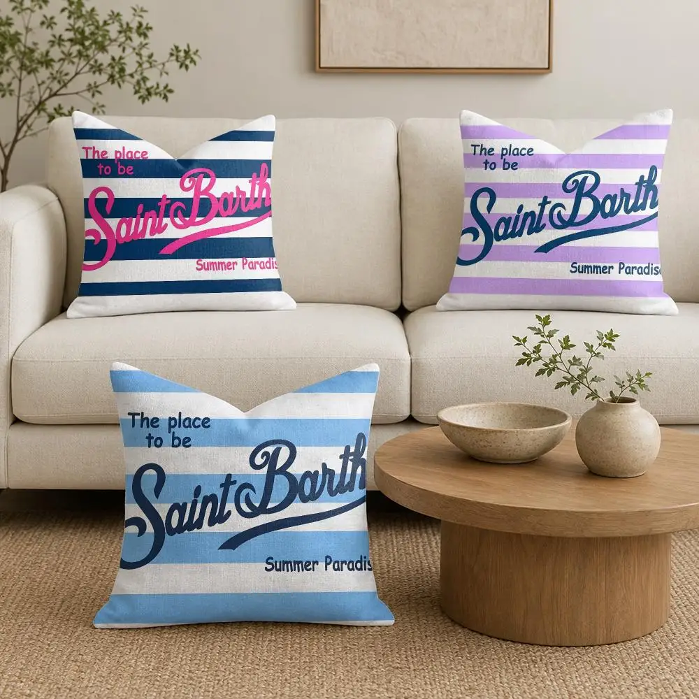 S-Saint Fashion B-Barth Lucky Cushion Cover Organic Linen Square Pillow Case Durable Non-Allergenic And Kind To Skin