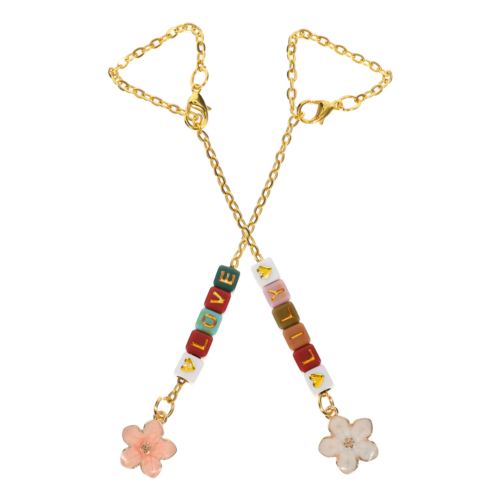 2 قطعة سحر الرسالة الزخرفية لحقيبة زجاجات الأكواب سلسلة معلقة تفاصيل رائعة ملحق أنيق سلسلة حرفية متعددة الاستخدام