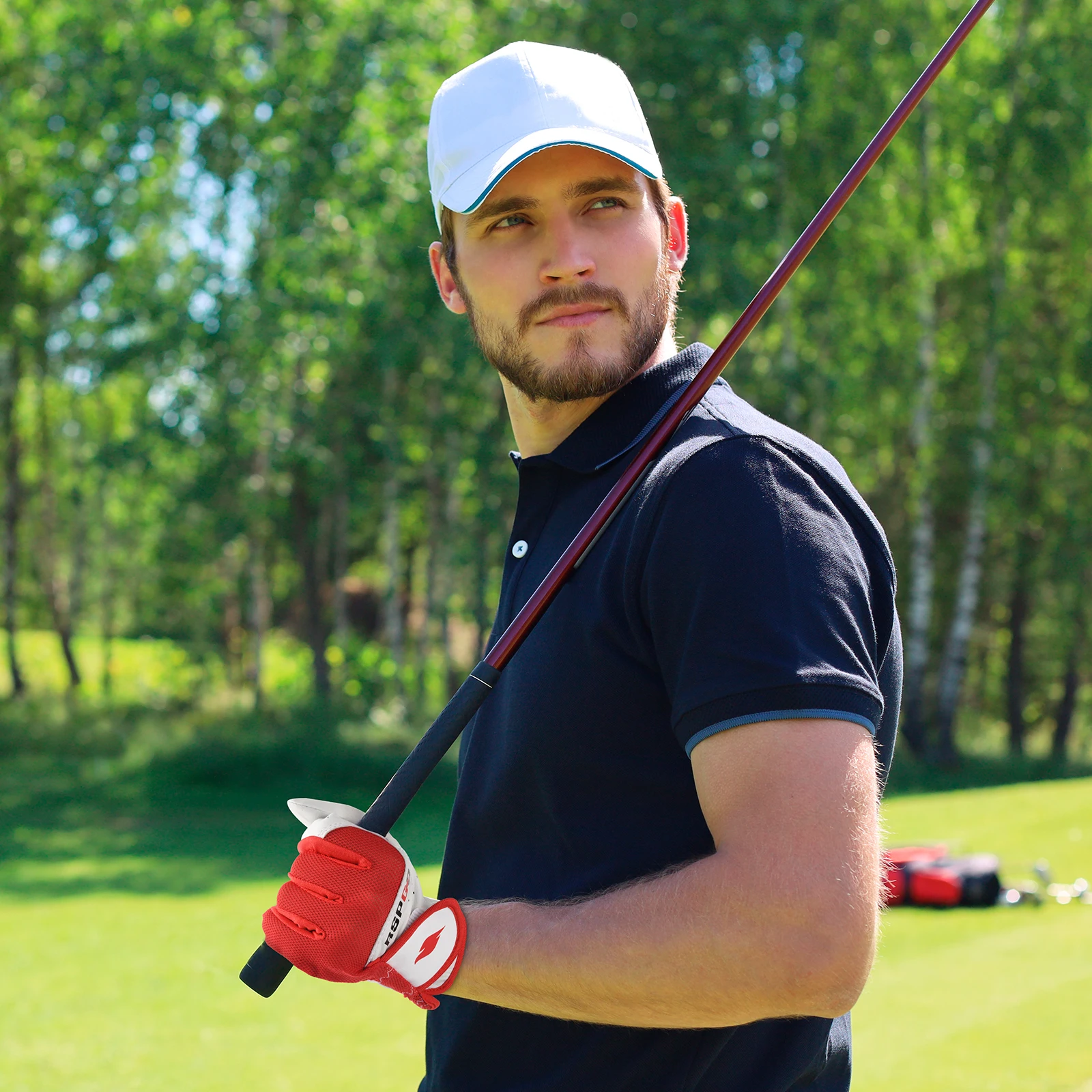 Sarung Tangan Golf Bernapas Tangan Kiri Paket Tunggal Pria dan Wanita RSPGO Dibuat dari Semua - Kulit Cabretta Lembut Premium