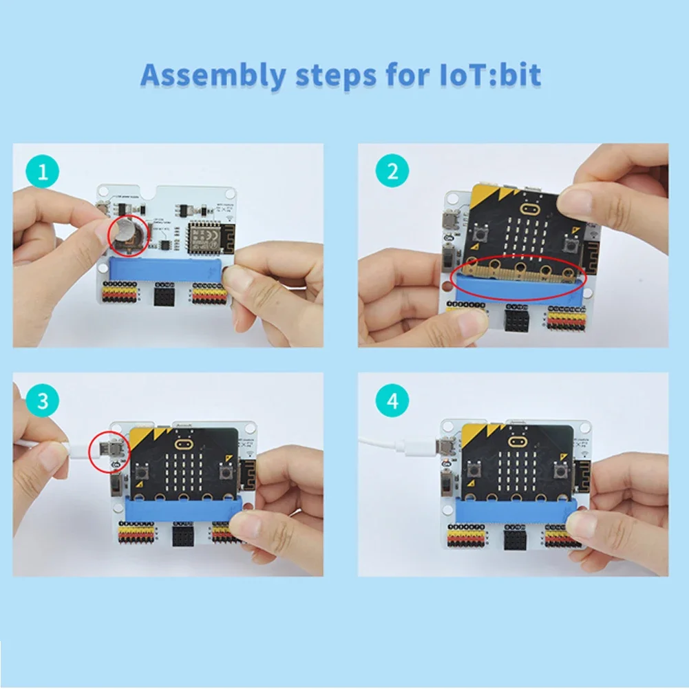 IOT:bit インターネット WIFI 拡張ボード micro:bit ESP8266 WiFi/ブザー/RTC モジュールサポート Makecode / Micropython / JavaScript