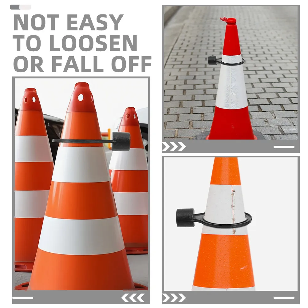 12Pcs Safety Cone Connector Adjustable Traffic Cone Accessories for Parking Barrier Construction Road Safety Warning Poles
