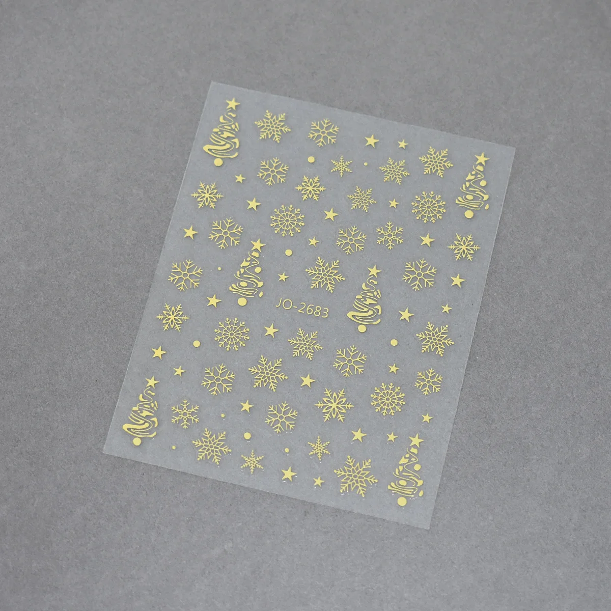 Autocollants 3D pour Nail Art, arbres de noël, étoiles dorées, flocons de neige, décalcomanies, décorations pour manucure