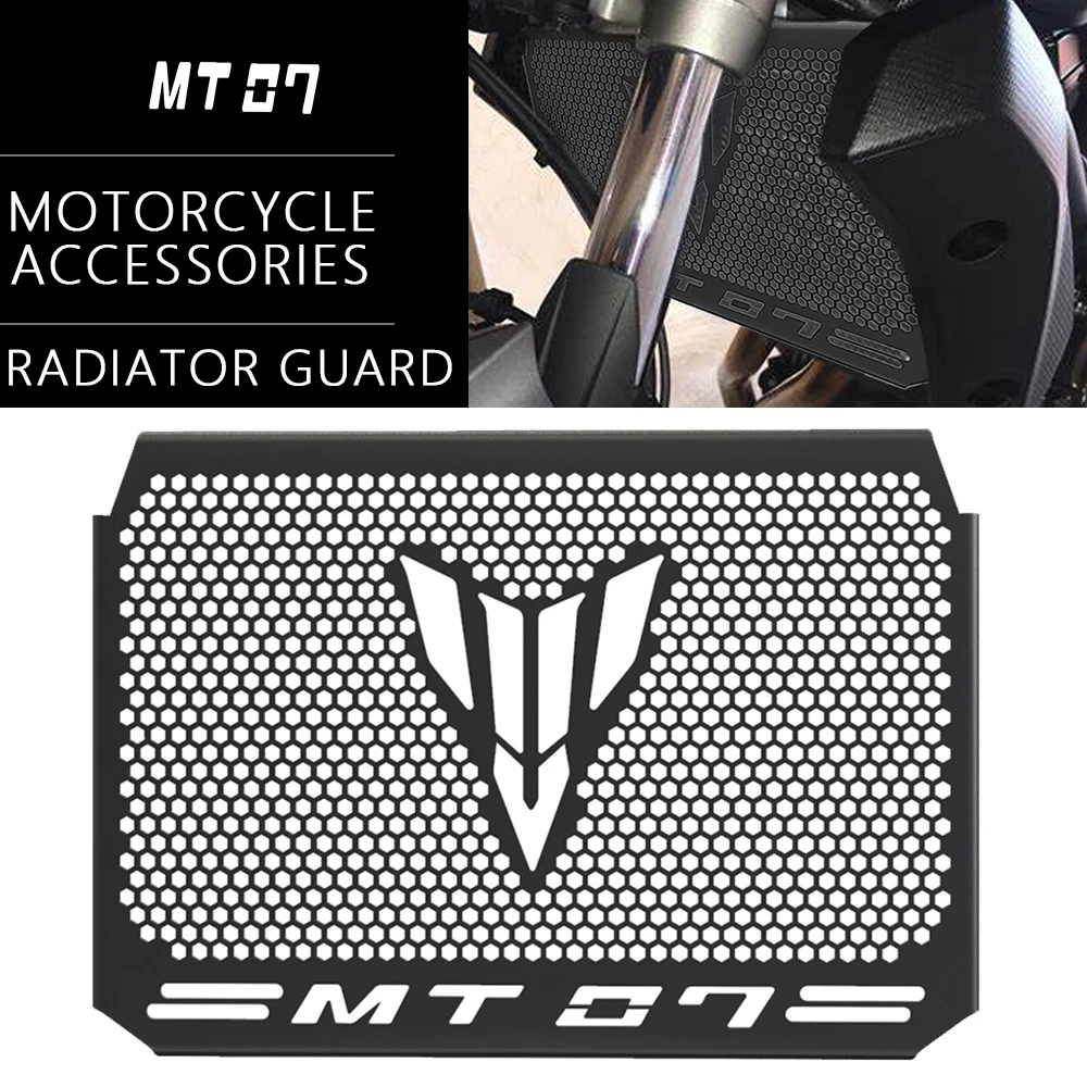 

Radiator Grille Guard Protection Cover Protector For Yamaha MT07 MT-07 FZ07 2014-2024 2023 2022 2021 2020 2019 MT 07 Motorcycle