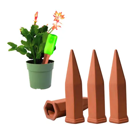 4pcs Terracotta Watering Spikes Automatic Self Watering Stakes Plant Watering Devices for Wine Bottles Recycled Bottles Red Clay