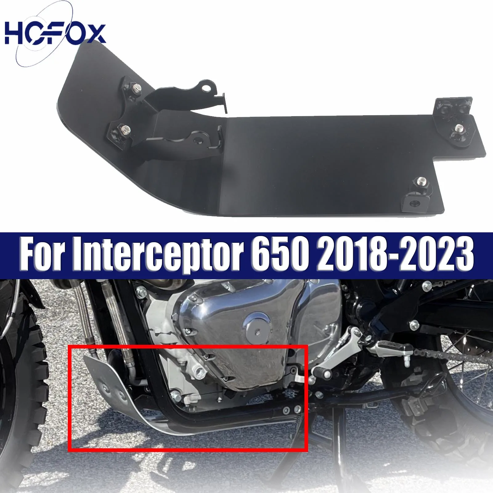 

For Interceptor 650 Continental 650 GT 2018-2023 Lower Engine Base Chassis Guard Skid Plate Belly Pan Protector