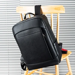 High Quality Genuine Leather Men's Backpack Large Capacity Laptop Bag School Backpack Male Shoulder Bag Leather Travel Backpacks