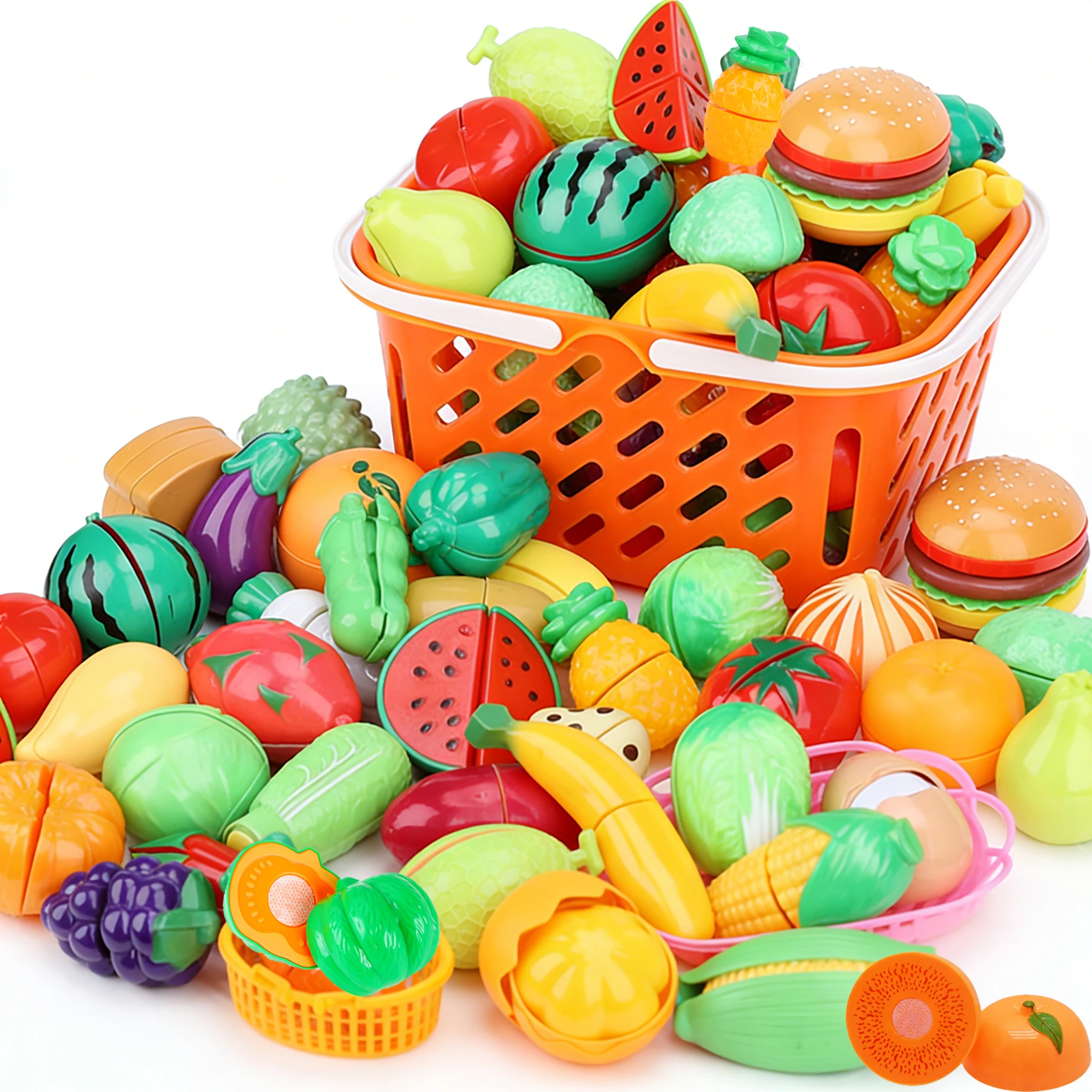 

Children Pretend Play Cut Fruit Game Simulation Kitchen Toy Play House Make PizzaVegetables Cook Set Girl Interactive Toys Gift