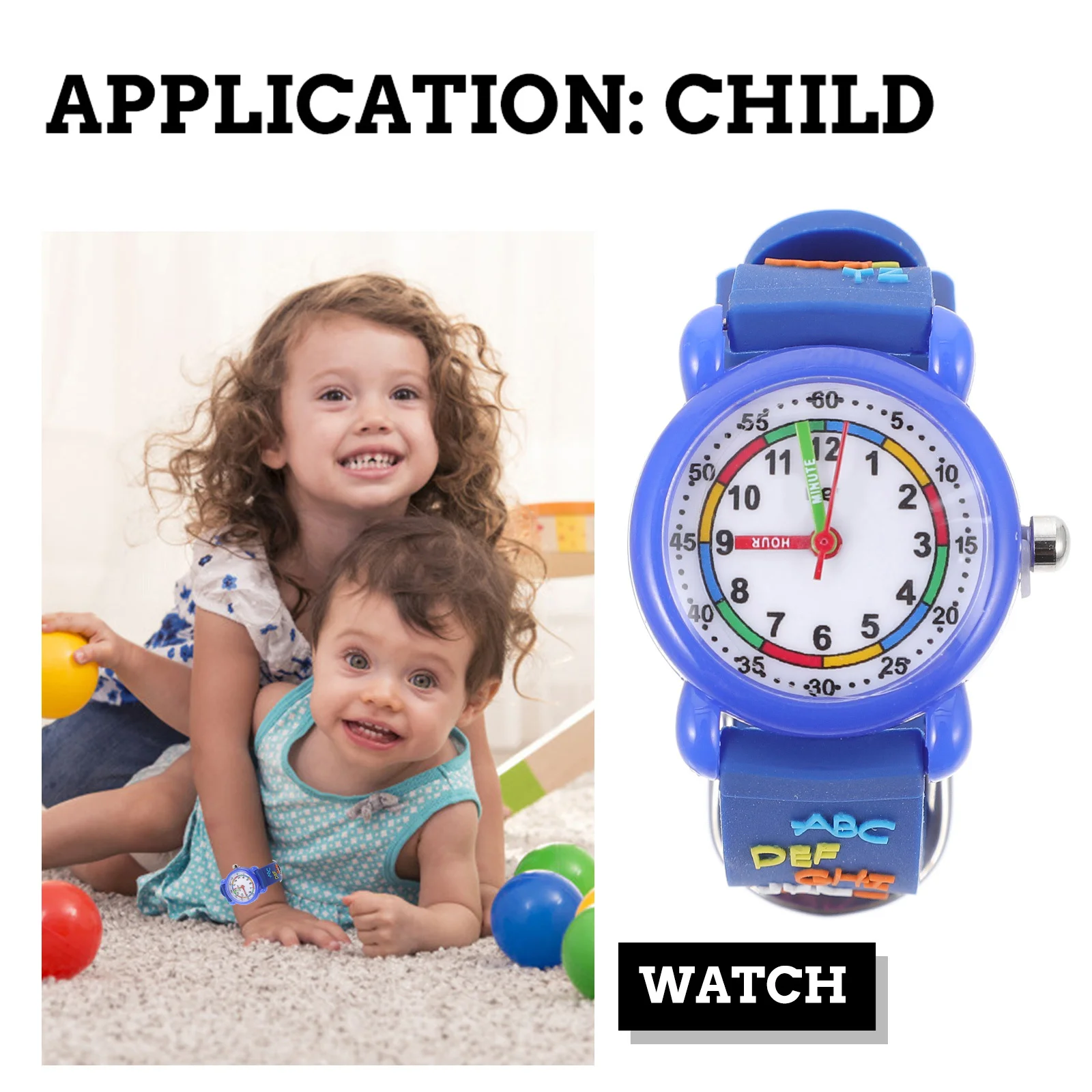 

1Pcs 3D Girls Watch Colorful Dial Waterproof Kids Lovely Wristwatch Gift for Children Present Girls Watch Children Gift